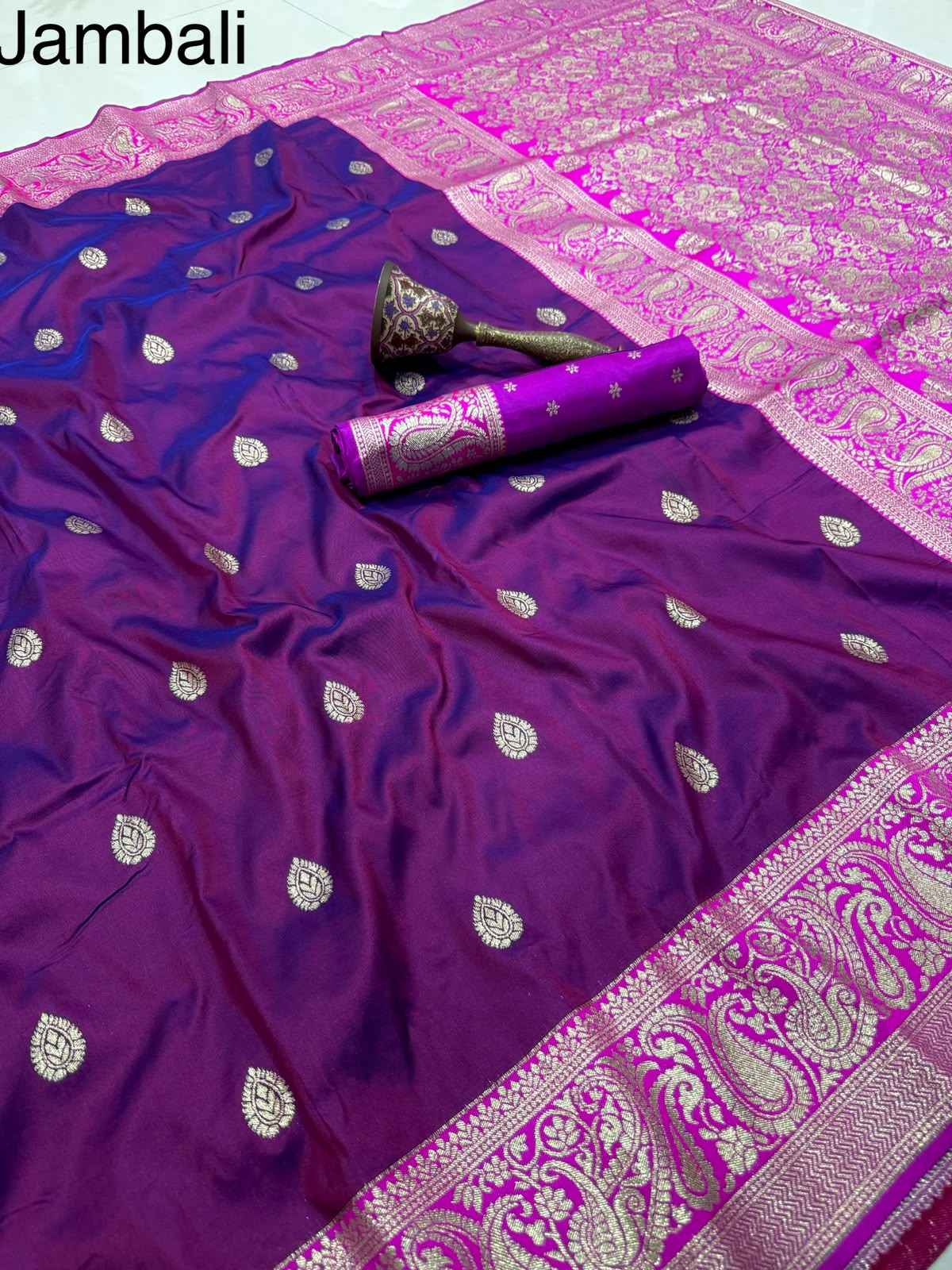 PURE HEAVY BANARASI SILK GOLD JARI WEAVING SAREE 