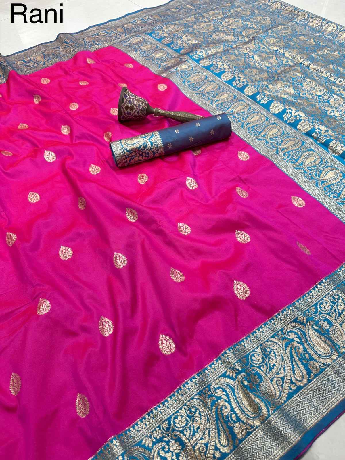 PURE HEAVY BANARASI SILK GOLD JARI WEAVING SAREE 