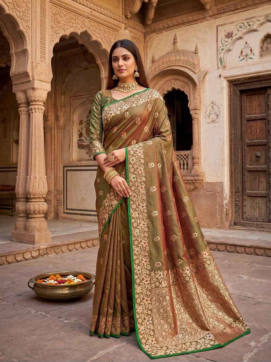 PURE SOFT BANARASI SILK ZARI WEAVING SAREE