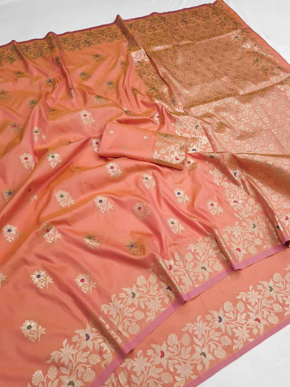 PURE SOFT BANARASI SILK ZARI WEAVING SAREE