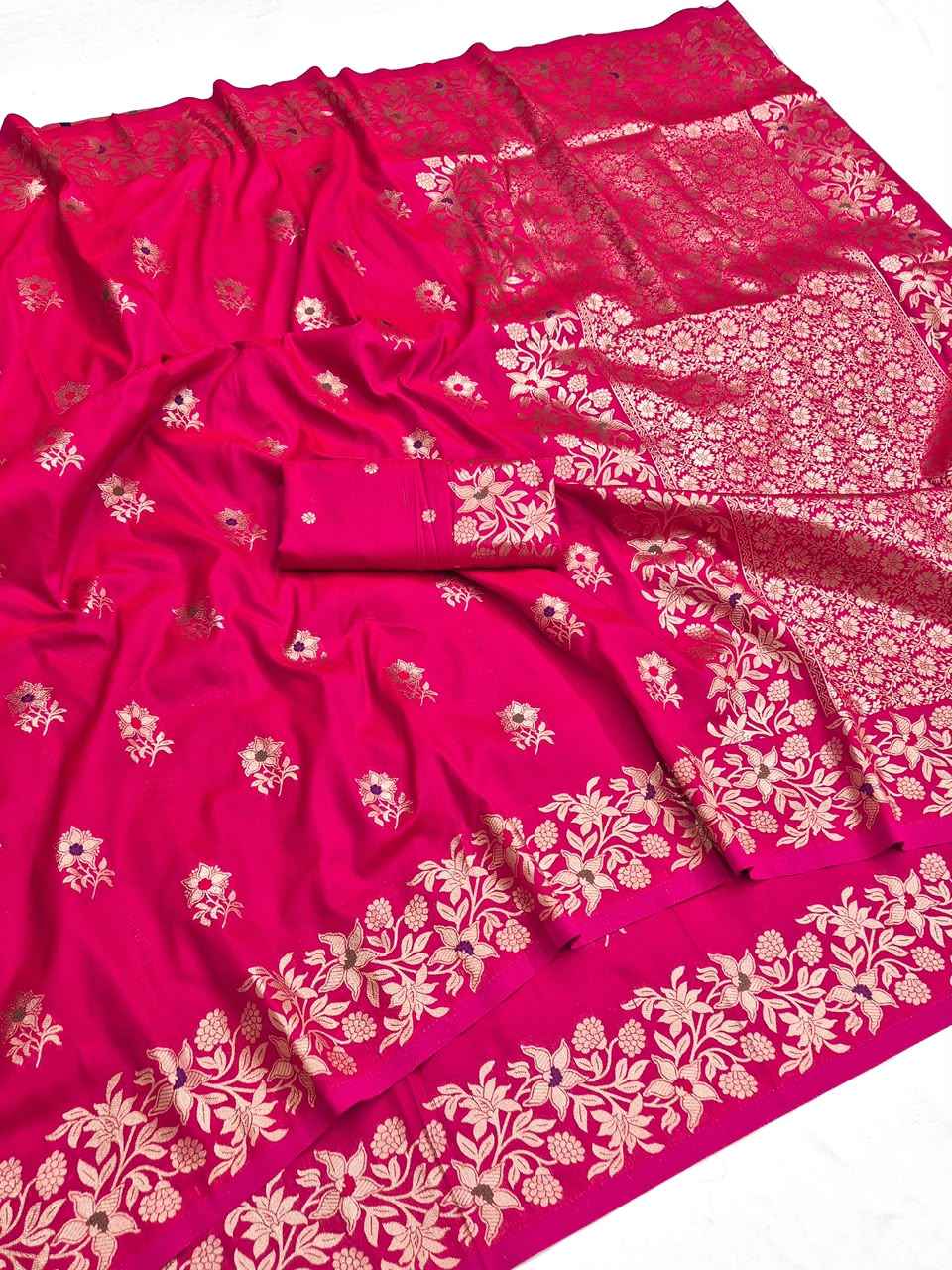 PURE SOFT BANARASI SILK ZARI WEAVING SAREE
