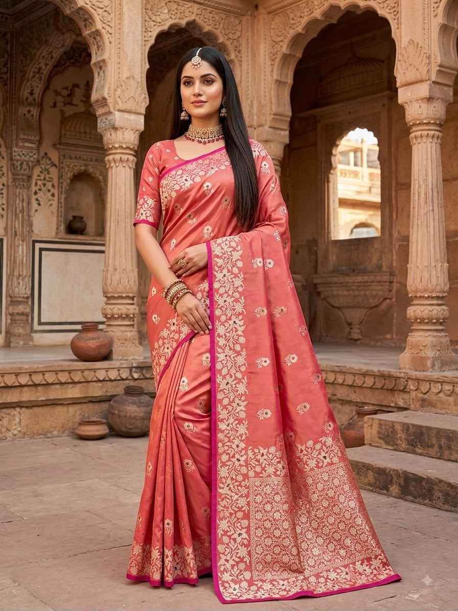 PURE SOFT BANARASI SILK ZARI WEAVING SAREE