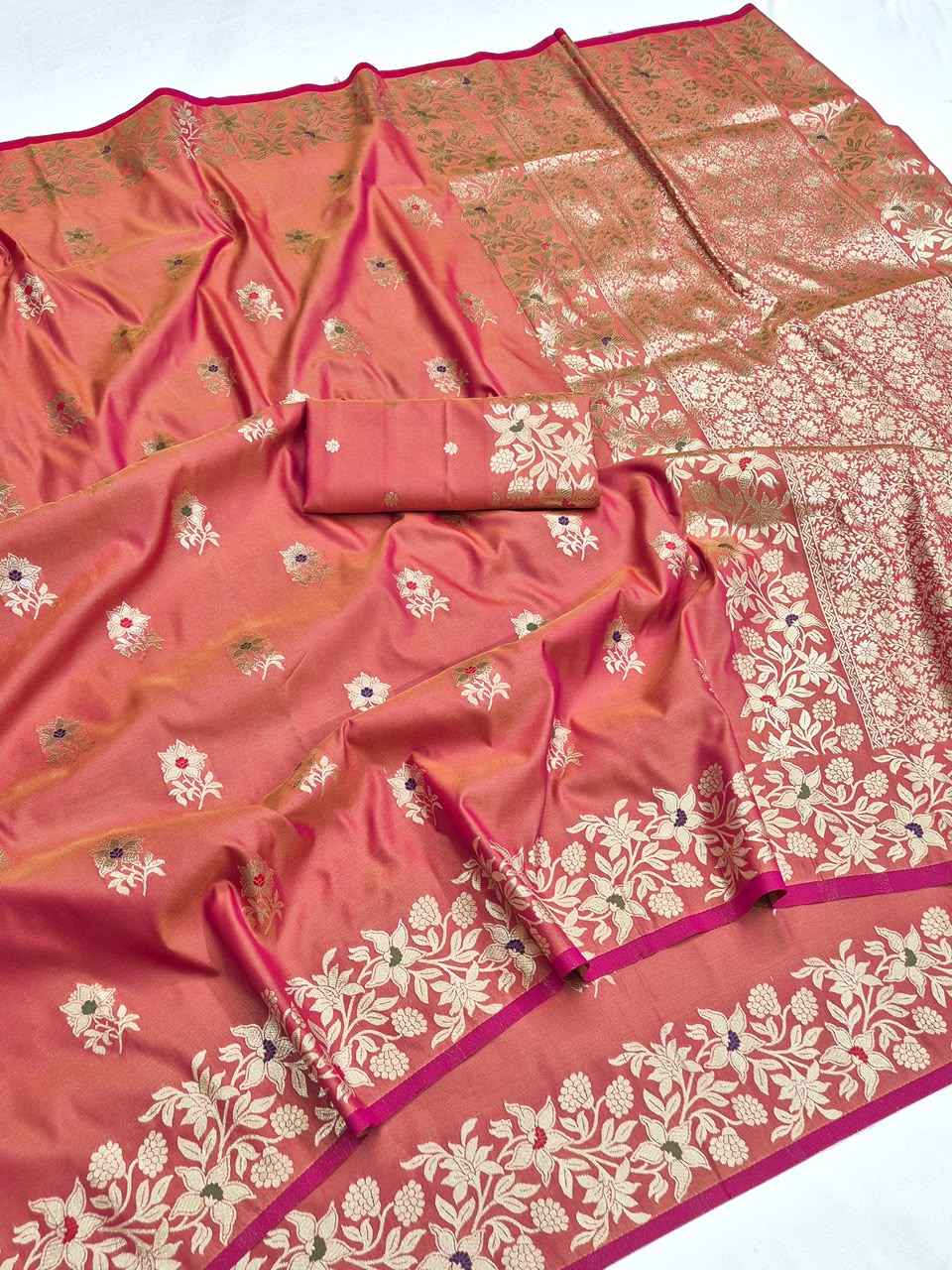 PURE SOFT BANARASI SILK ZARI WEAVING SAREE