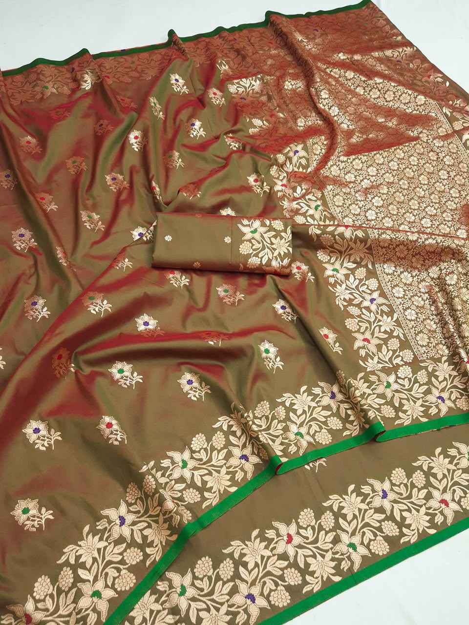 PURE SOFT BANARASI SILK ZARI WEAVING SAREE