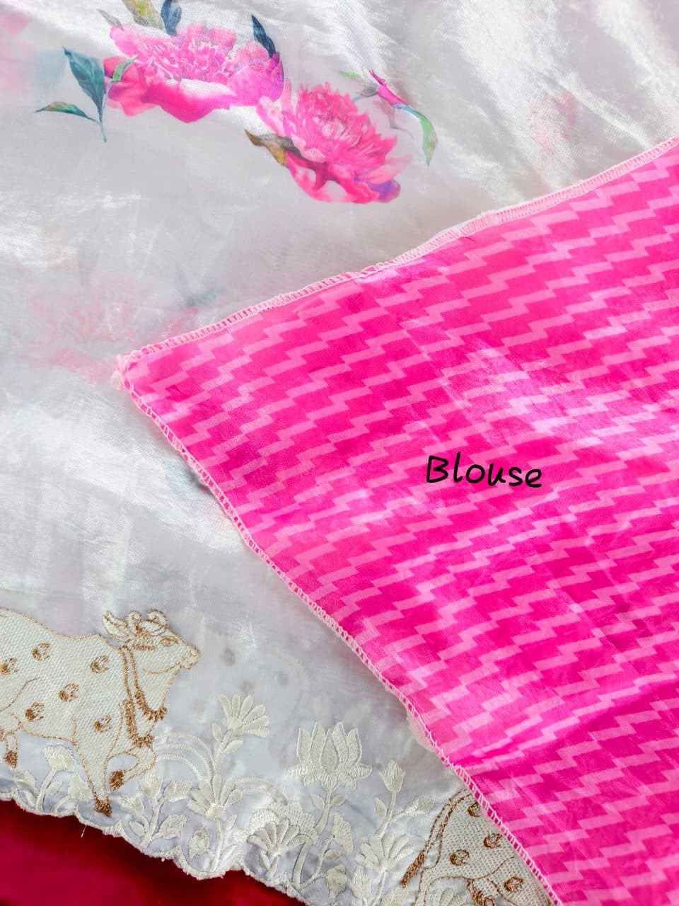PURE SOFT GLASS TISSUE PICHWAI SAREE