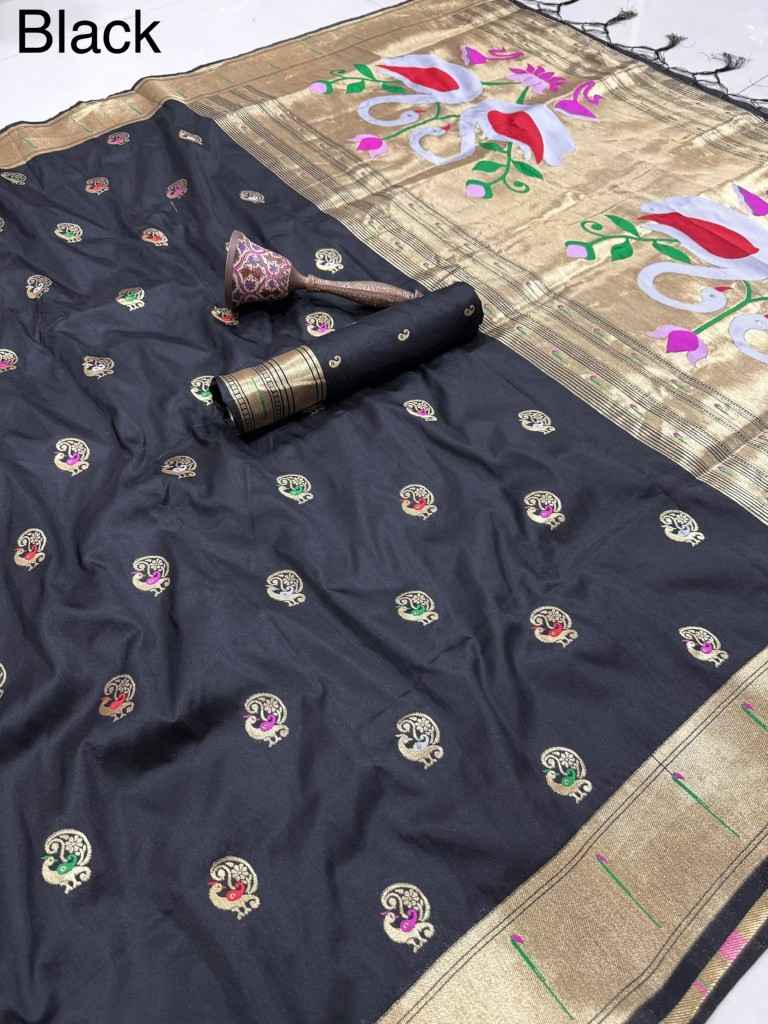 PURE SOFT KANCHIVRAM PAITHANI SILK MINA ZARI WEAVING SAREE