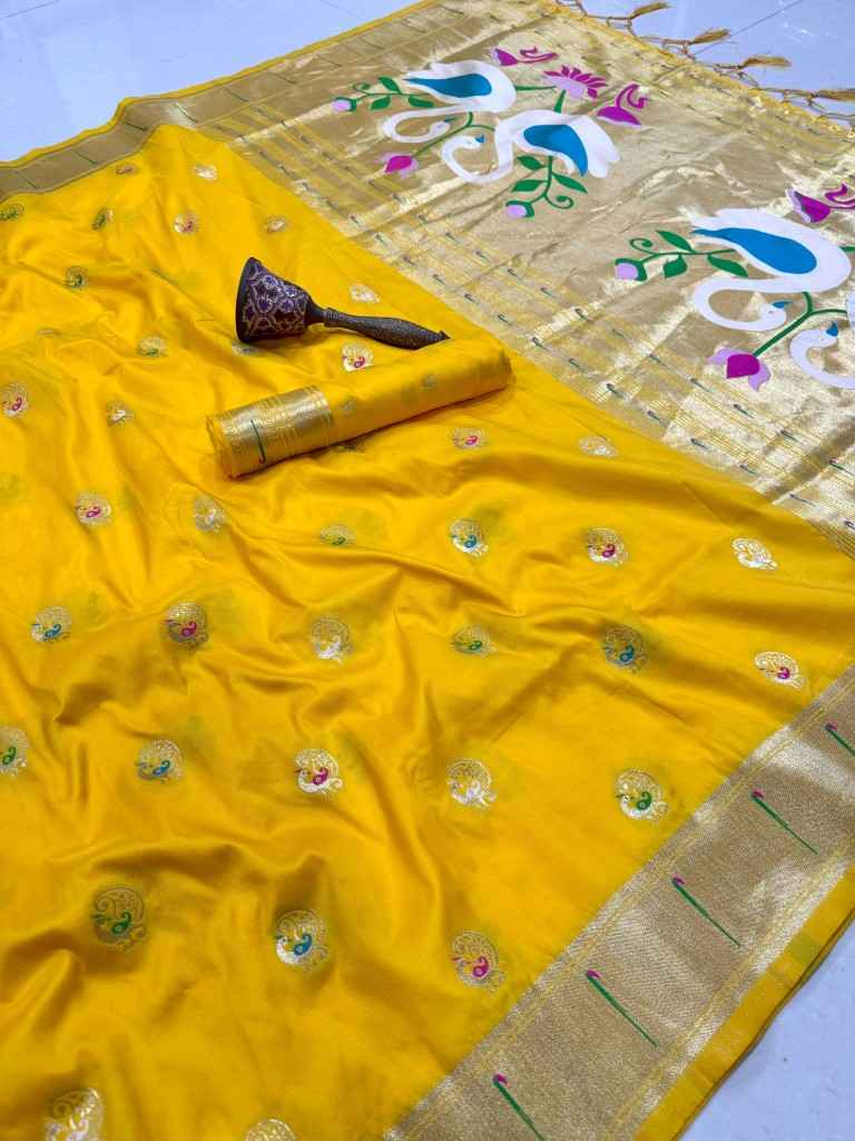 PURE SOFT KANCHIVRAM PAITHANI SILK MINA ZARI WEAVING SAREE