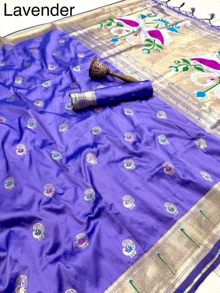PURE SOFT KANCHIVRAM PAITHANI SILK MINA ZARI WEAVING SAREE