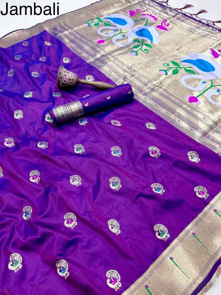 PURE SOFT KANCHIVRAM PAITHANI SILK MINA ZARI WEAVING SAREE