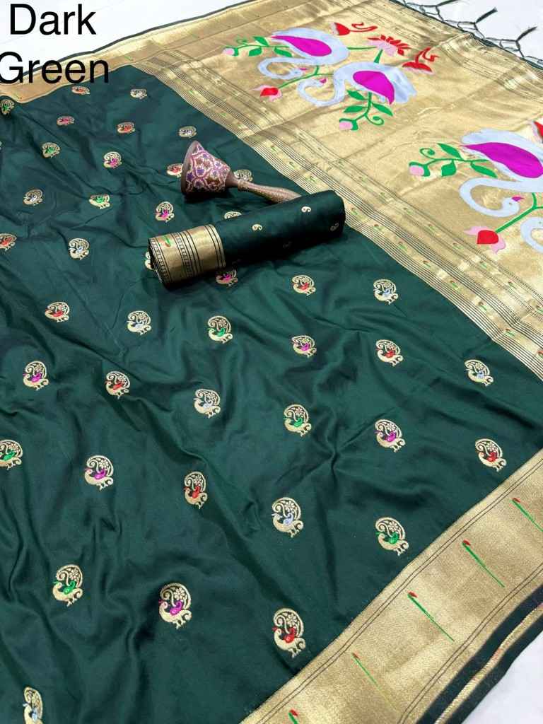 PURE SOFT KANCHIVRAM PAITHANI SILK MINA ZARI WEAVING SAREE