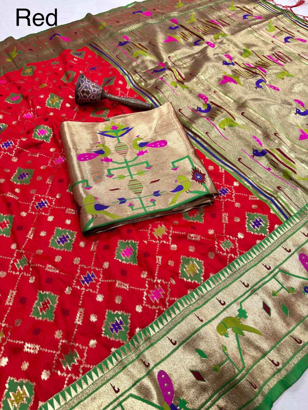 PURE SOFT KANCHIVRAM PATOLA PETHANI SILK ZARI WEAVING SAREE