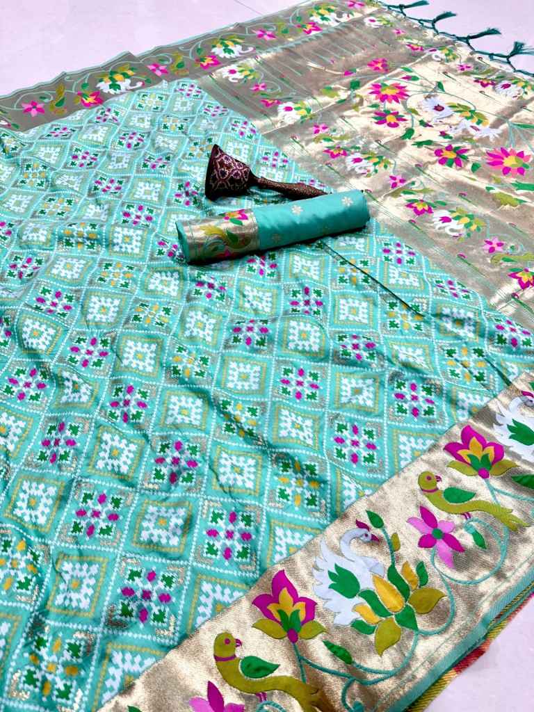 PURE SOFT KANCHIVRAM PATOLA PETHANI SILK ZARI WEAVING SAREE 1