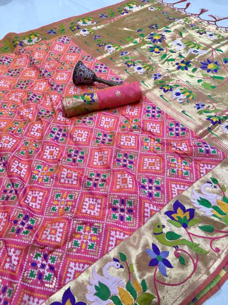 PURE SOFT KANCHIVRAM PATOLA PETHANI SILK ZARI WEAVING SAREE 1