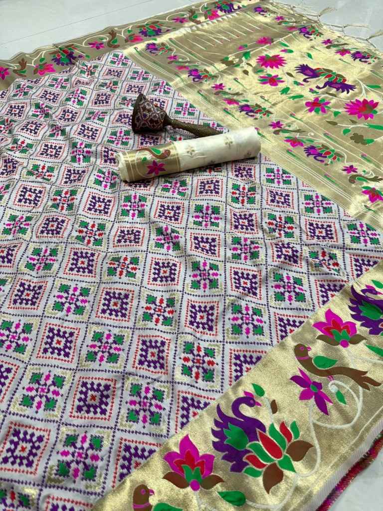 PURE SOFT KANCHIVRAM PATOLA PETHANI SILK ZARI WEAVING SAREE 1
