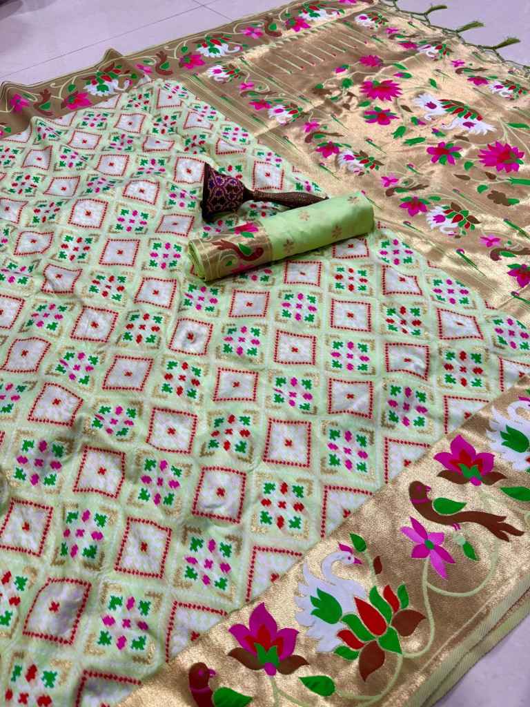 PURE SOFT KANCHIVRAM PATOLA PETHANI SILK ZARI WEAVING SAREE 1