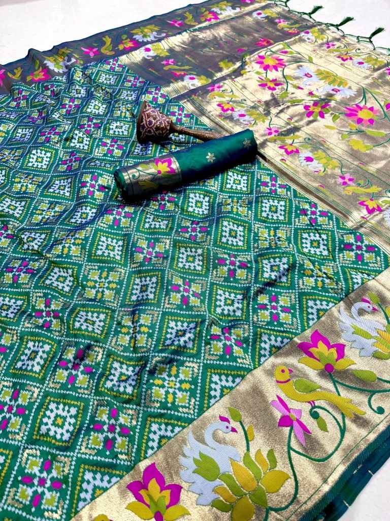 PURE SOFT KANCHIVRAM PATOLA PETHANI SILK ZARI WEAVING SAREE 1