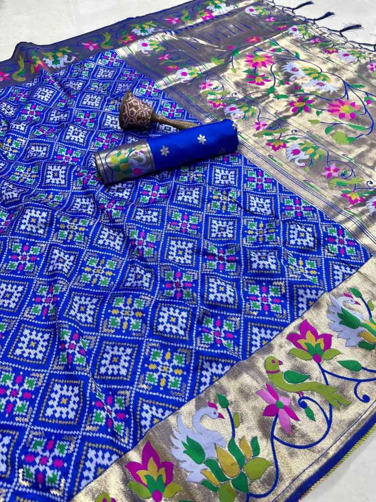 PURE SOFT KANCHIVRAM PATOLA PETHANI SILK ZARI WEAVING SAREE 1