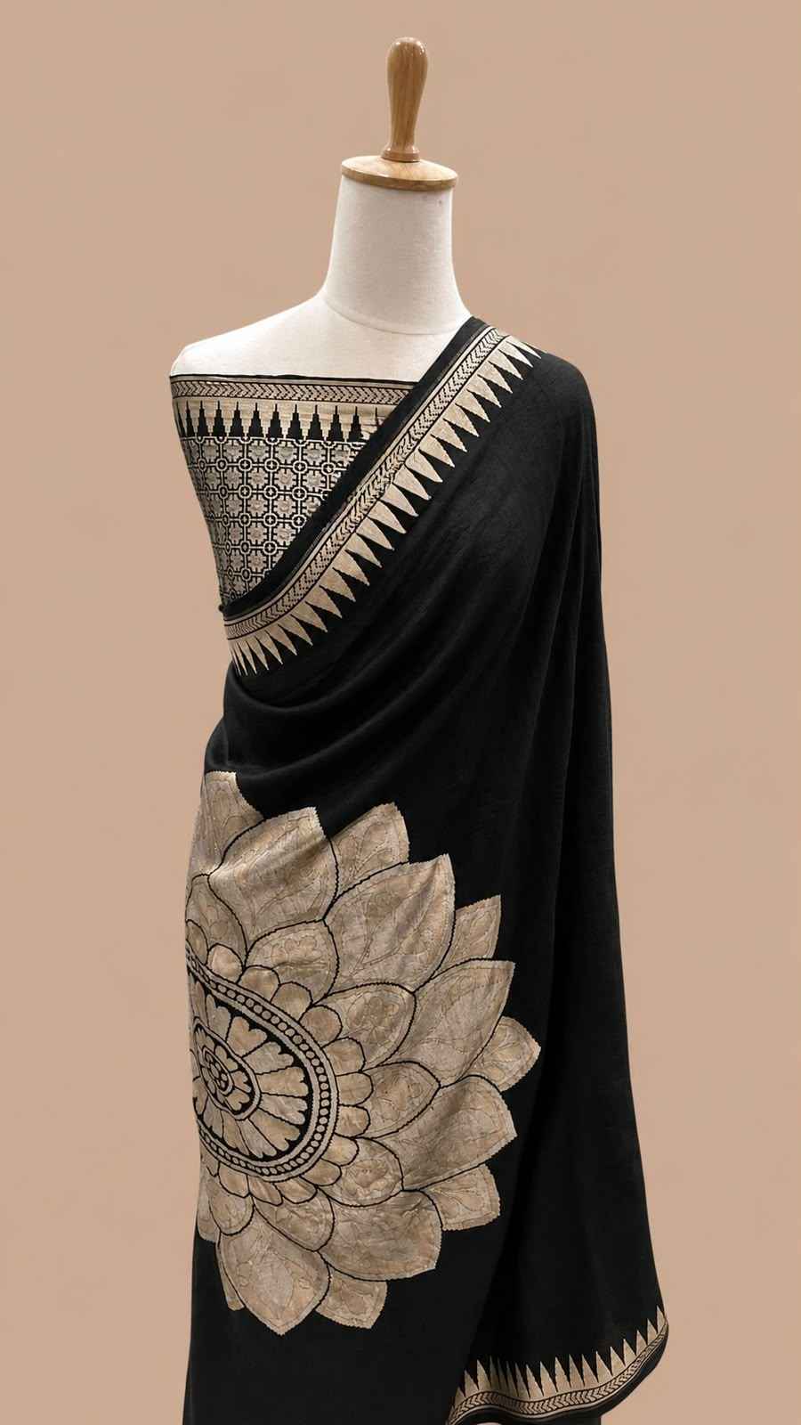 PURE SOFT KHADI GEORGETTE SILK ZARI WEAVING SAREE 