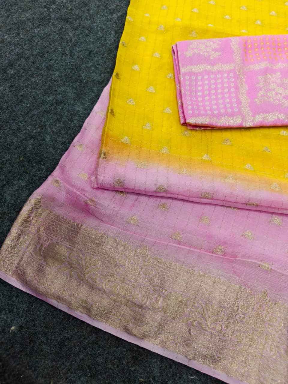 PURE SOFT VISCOSE ZARI TISSUE ORGANZA SAREE 