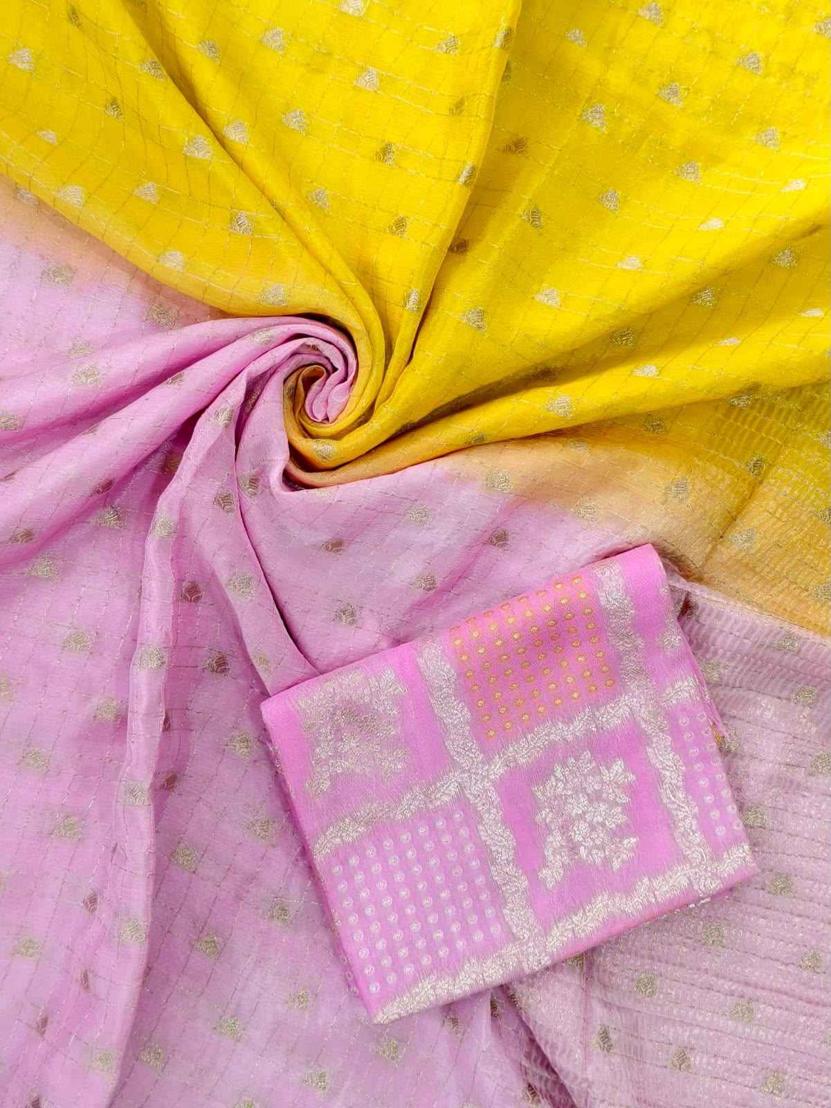 PURE SOFT VISCOSE ZARI TISSUE ORGANZA SAREE 