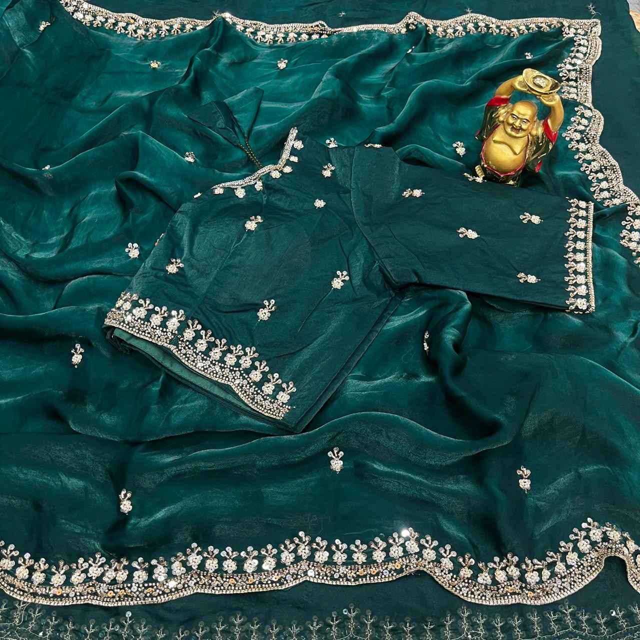 PURE SPACE SILK SEQUENCE AND CUTDANA HANDWORK SAREE 2