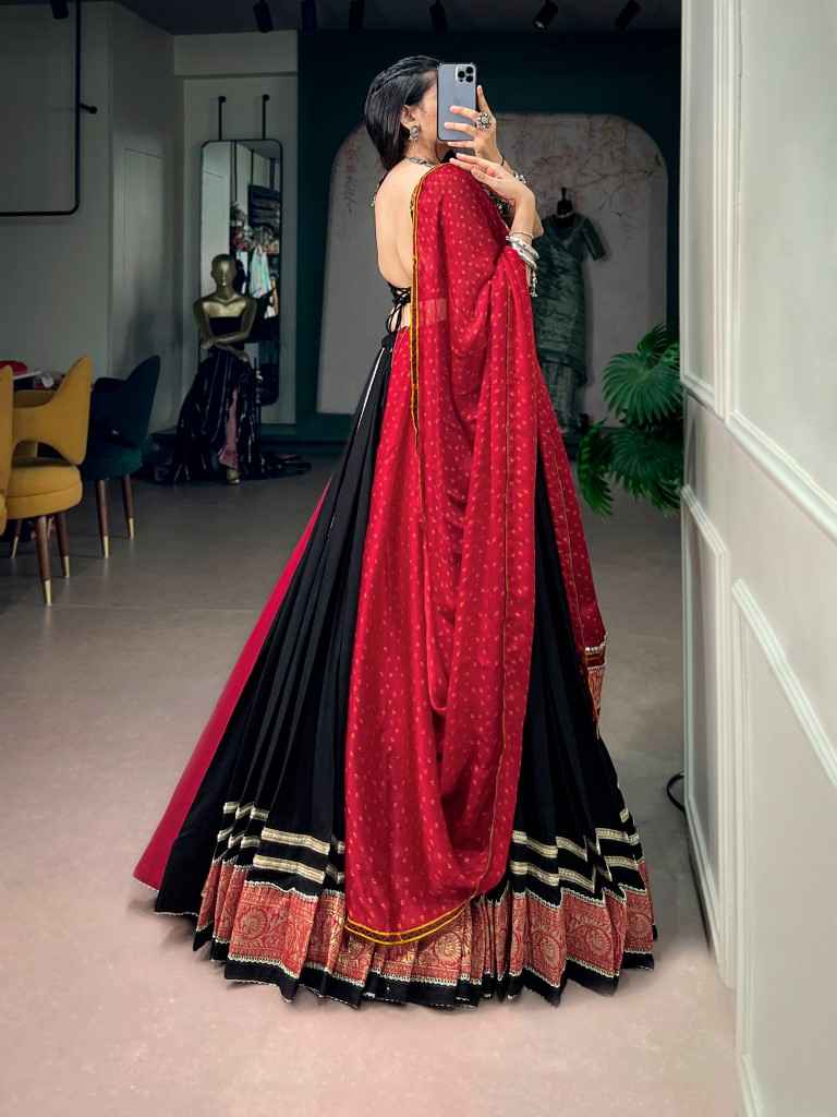 RAYON KUTCHI EMBROIDERY PATCH WORK NAVRATRI LEHENGA CHOLI