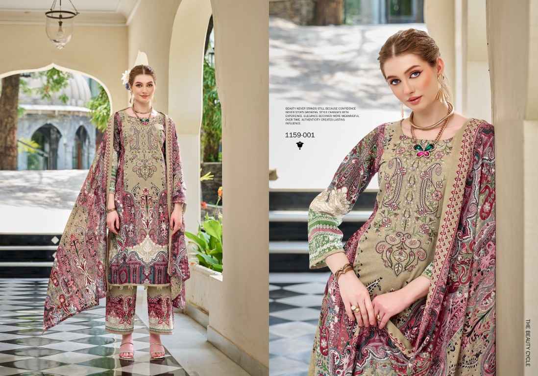 ROMANI MAHIRA VOL-10 SOFT COTTON SELF EMBROIDERY DRESS MATERIAL