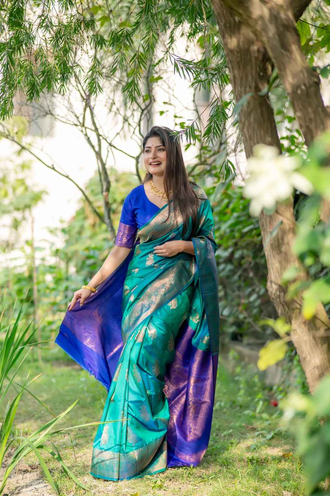 SOFT BANARASI KATAN SILK PATTU ZARI WEAVING SAREE