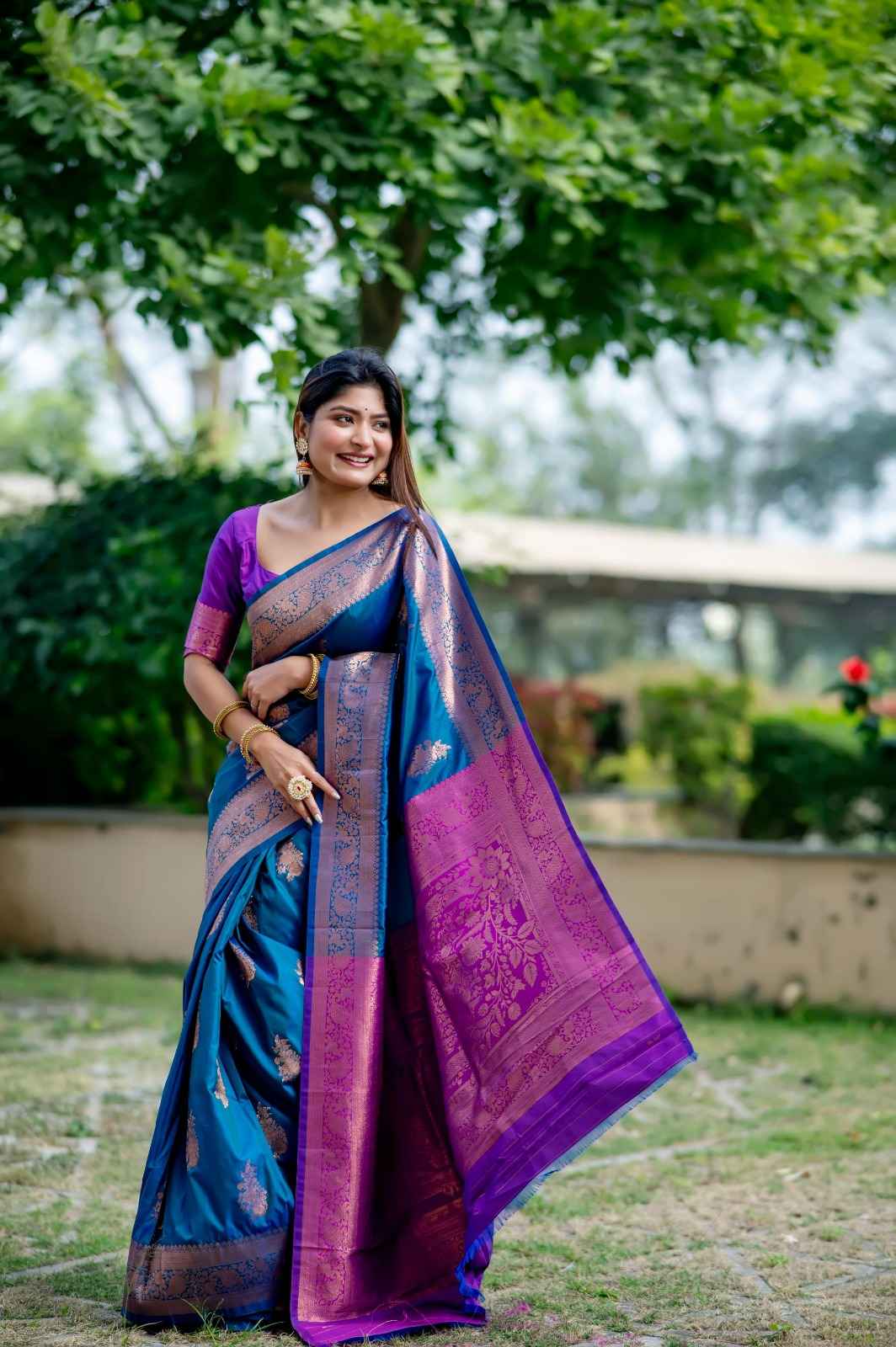 SOFT BANARASI KATAN SILK PATTU ZARI WEAVING SAREE