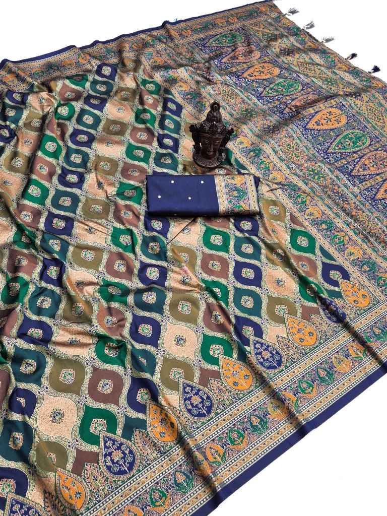 SOFT AND PURE BANARASI SILK SELF ZARI WEAVING SAREE 