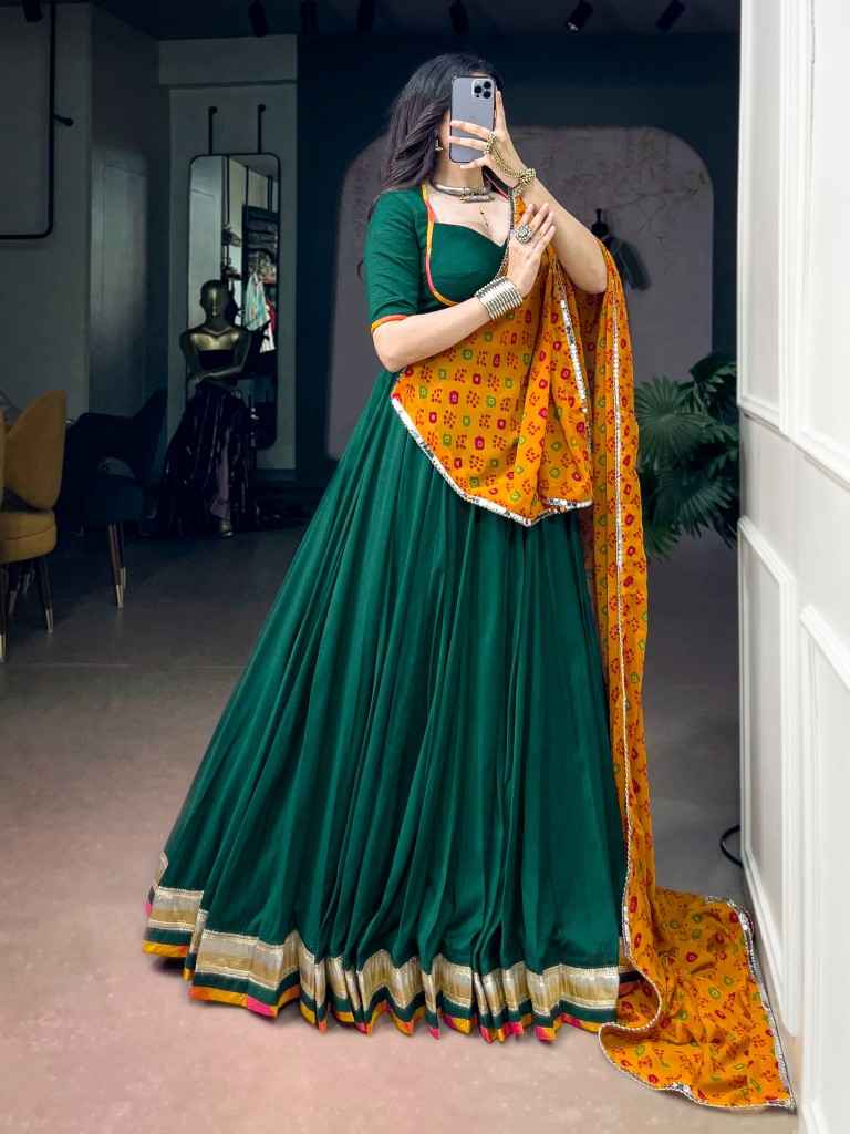 SOFT CHINON SILK DESIGNER NAVRATRI LEHENGA CHOLI