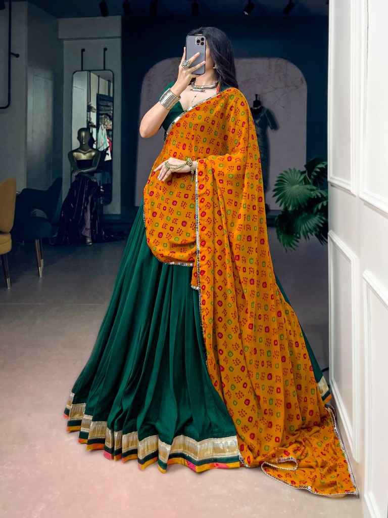 SOFT CHINON SILK DESIGNER NAVRATRI LEHENGA CHOLI