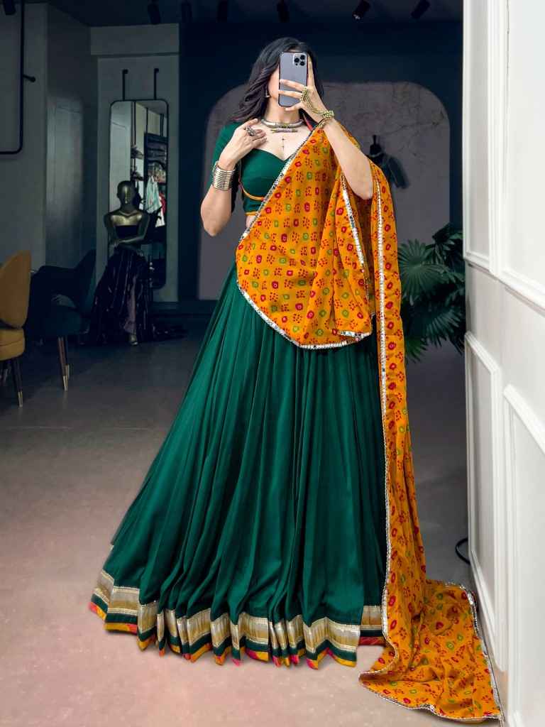 SOFT CHINON SILK DESIGNER NAVRATRI LEHENGA CHOLI