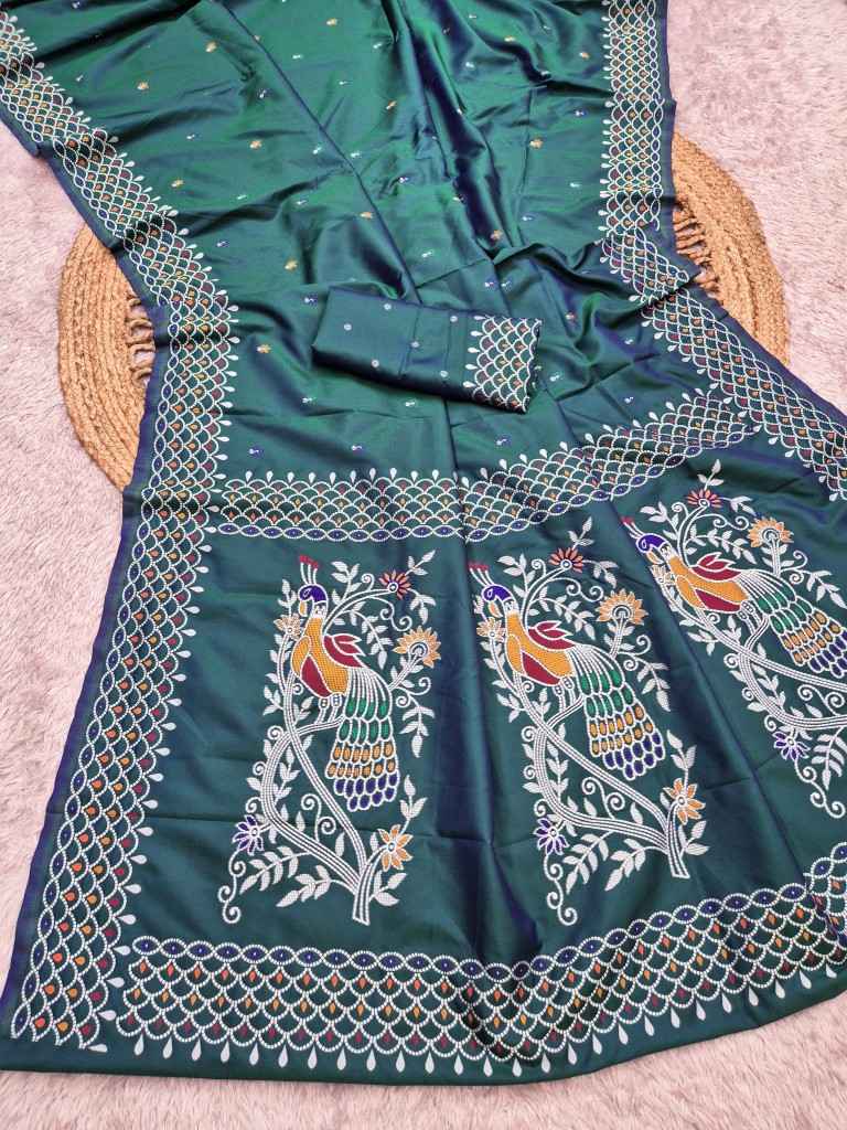 PREMIUM SOFT KANNI SILK MEENAKARI WEAVING SAREE 