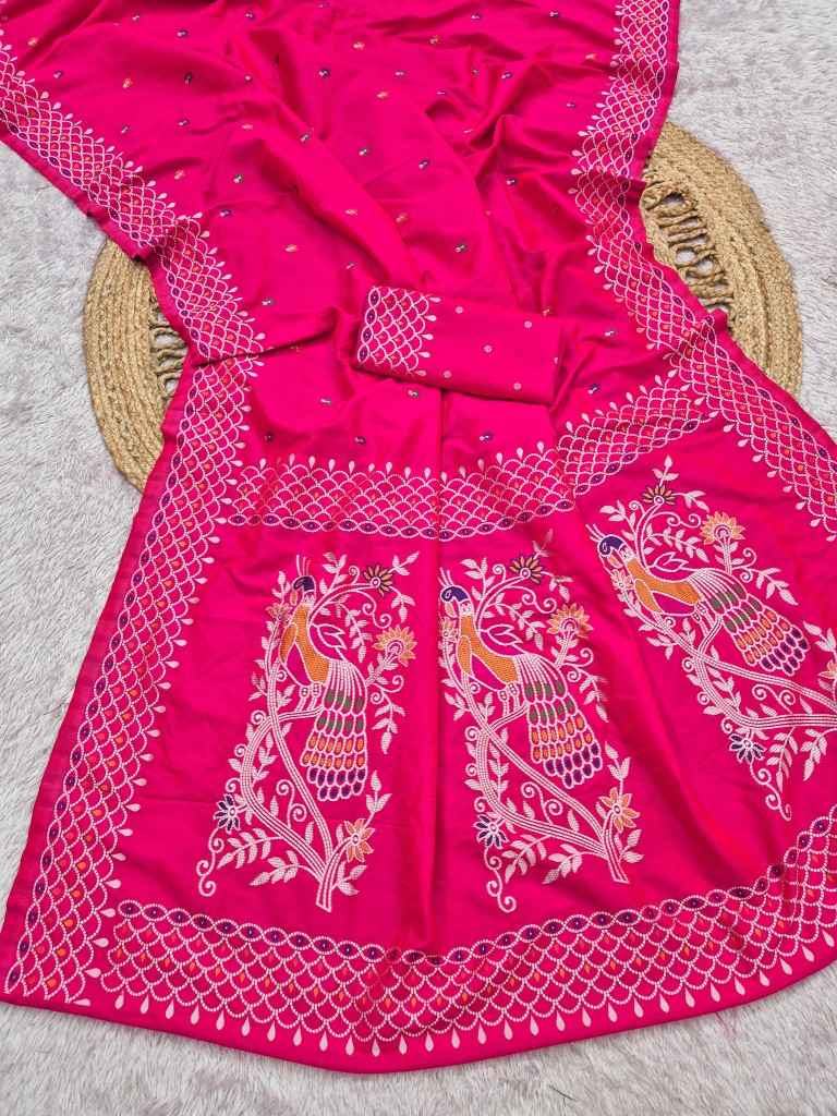 PREMIUM SOFT KANNI SILK MEENAKARI WEAVING SAREE 