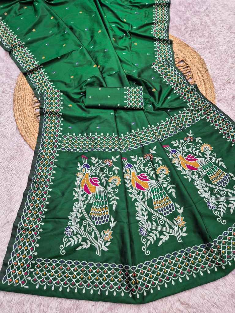 PREMIUM SOFT KANNI SILK MEENAKARI WEAVING SAREE 