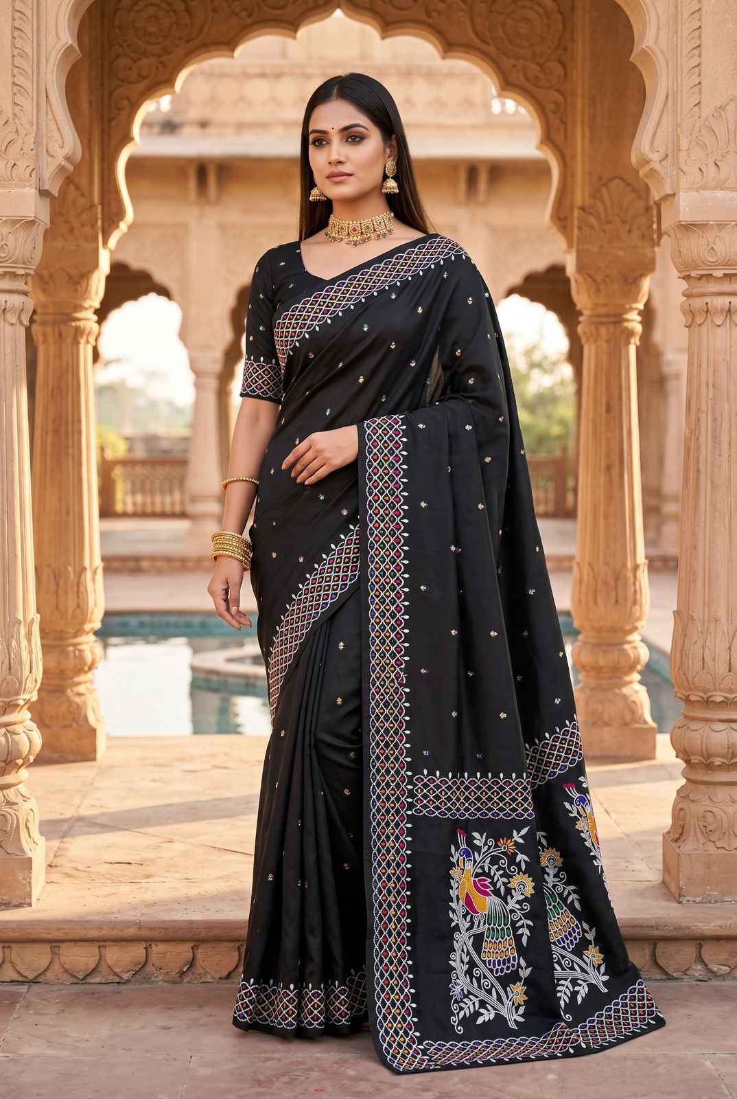 PREMIUM SOFT KANNI SILK MEENAKARI WEAVING SAREE 