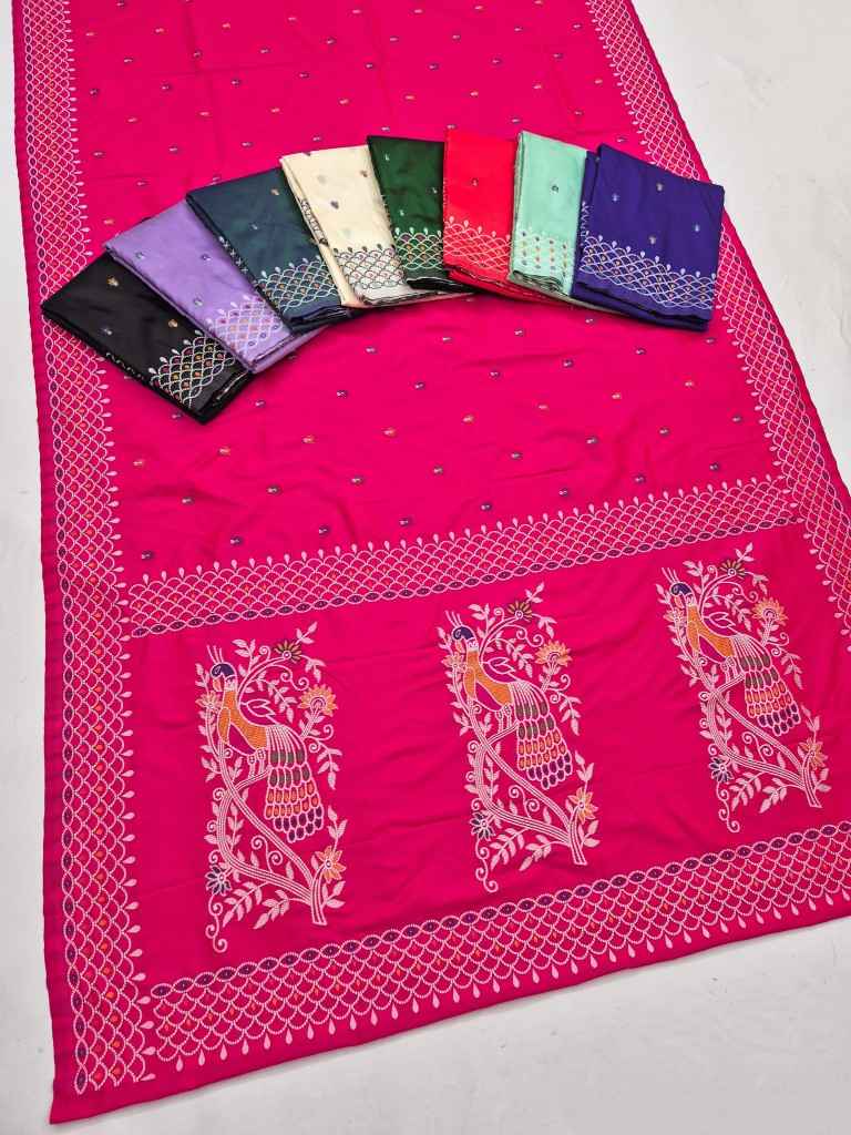 PREMIUM SOFT KANNI SILK MEENAKARI WEAVING SAREE 