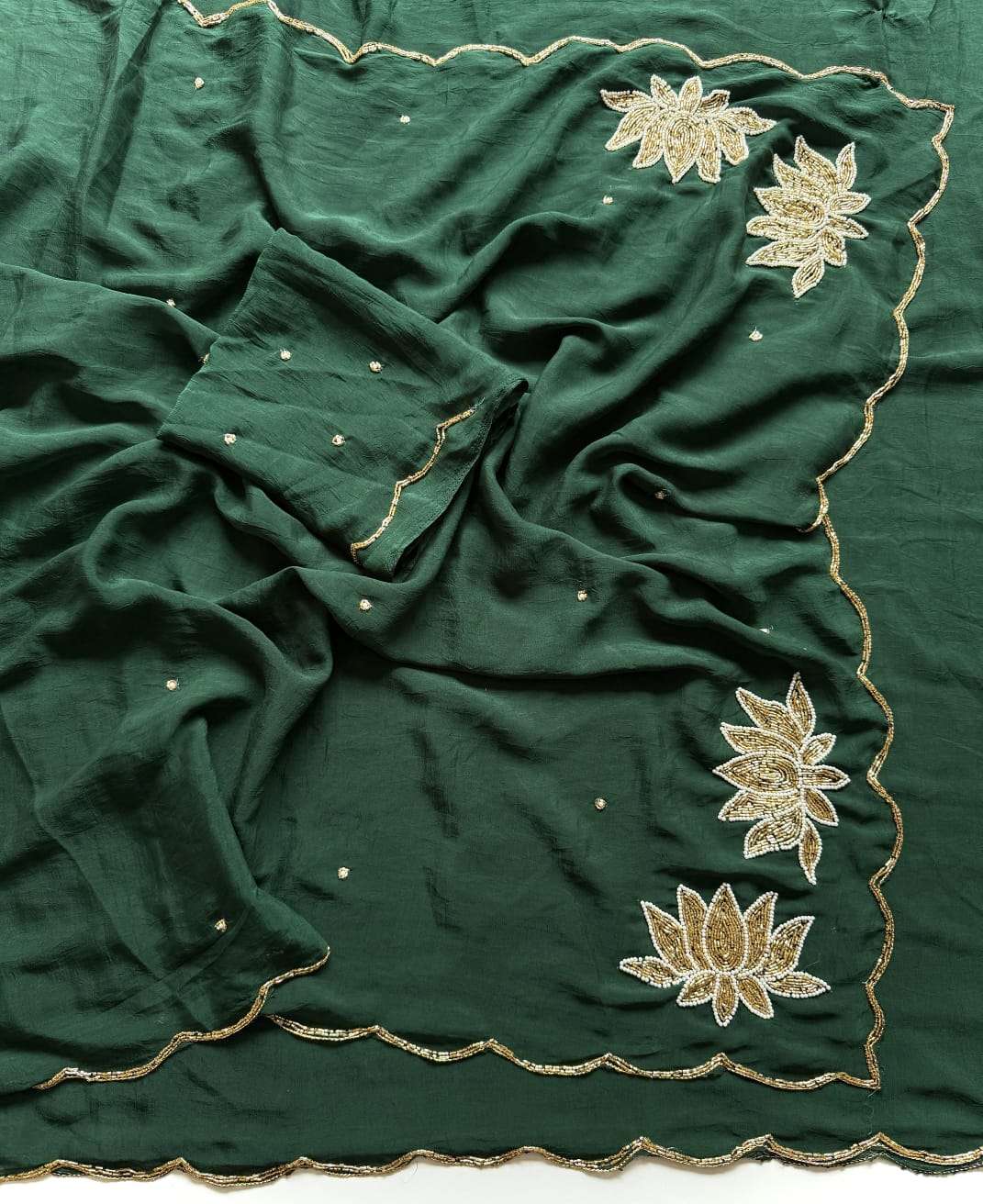 SOFT RANGOLI CRUSH CUTDANA KHATLI HANDWORK SAREE 1