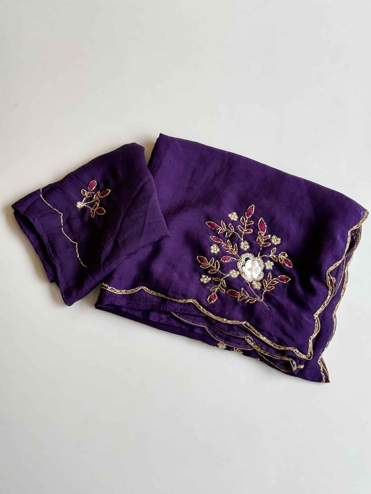 SOFT RANGOLI CRUSH CUTDANA KHATLI HANDWORK SAREE