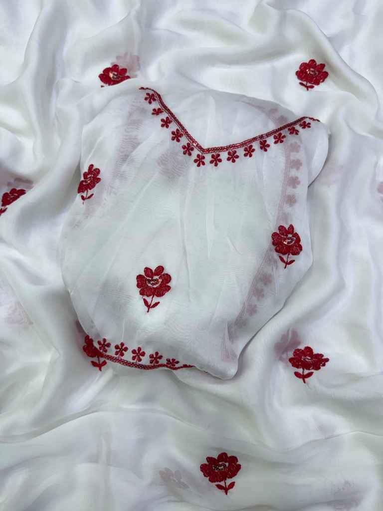 SOFT RANGOLI SILK SEQUENCE EMBROIDERY WORK SAREE 2