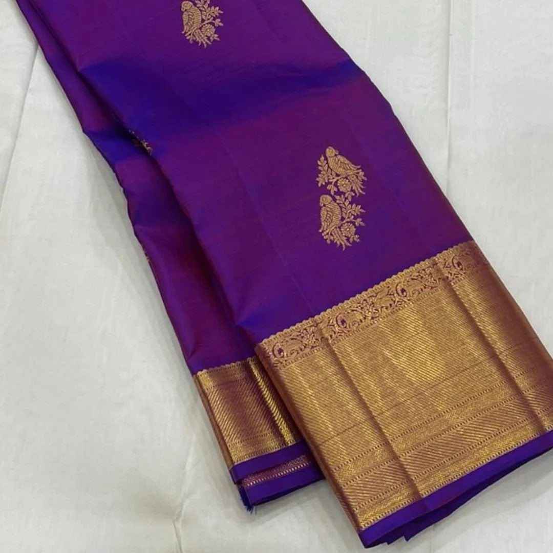 SOFT SILK RICH PALLU AND JACQUARD WORK SAREE CODE 297
