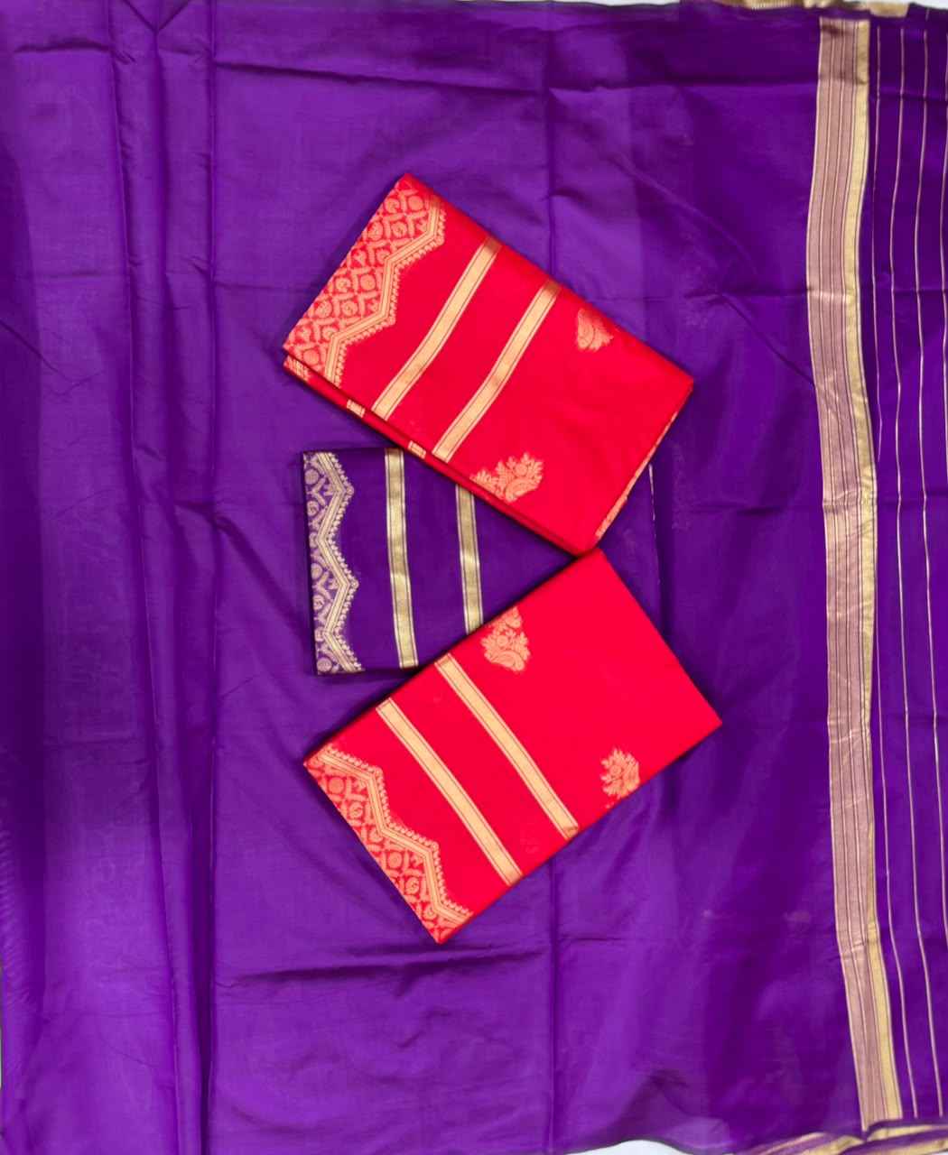 SOFT SILK RICH PALLU AND JACQUARD WORK SAREE CODE 297