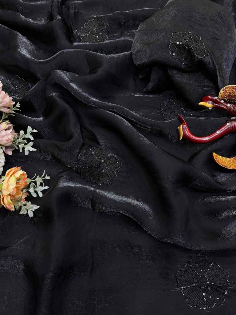 SOFT SPACE SILK EMBROIDERY WORK SAREE
