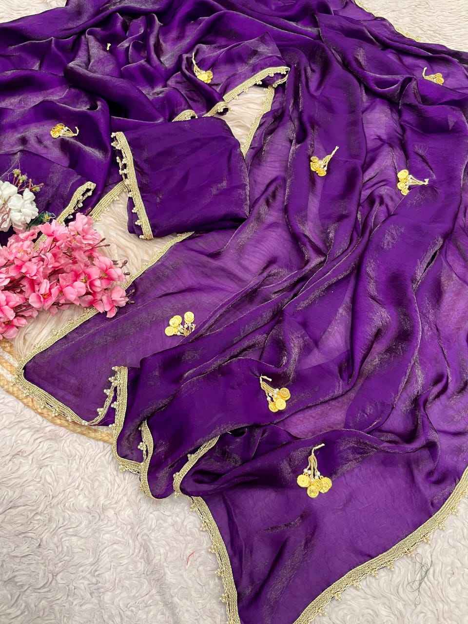 SPACE SILK SIKKA LATKAN WORK SAREE 