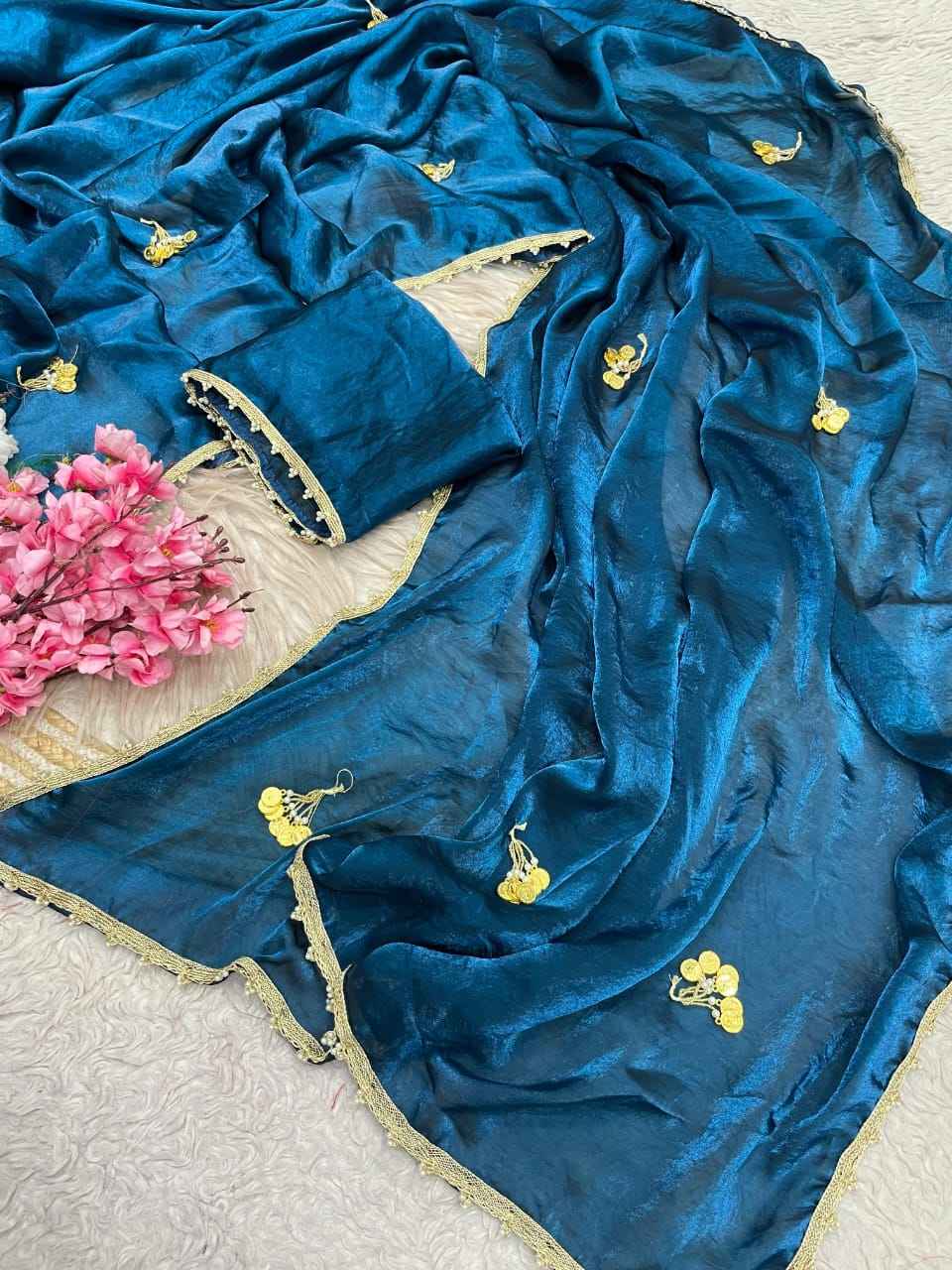 SPACE SILK SIKKA LATKAN WORK SAREE 