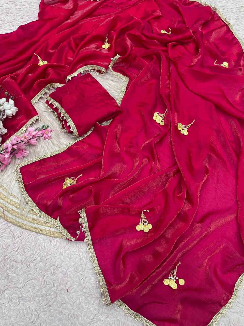 SPACE SILK SIKKA LATKAN WORK SAREE 