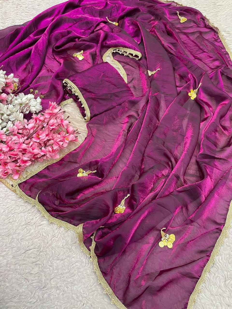 SPACE SILK SIKKA LATKAN WORK SAREE 