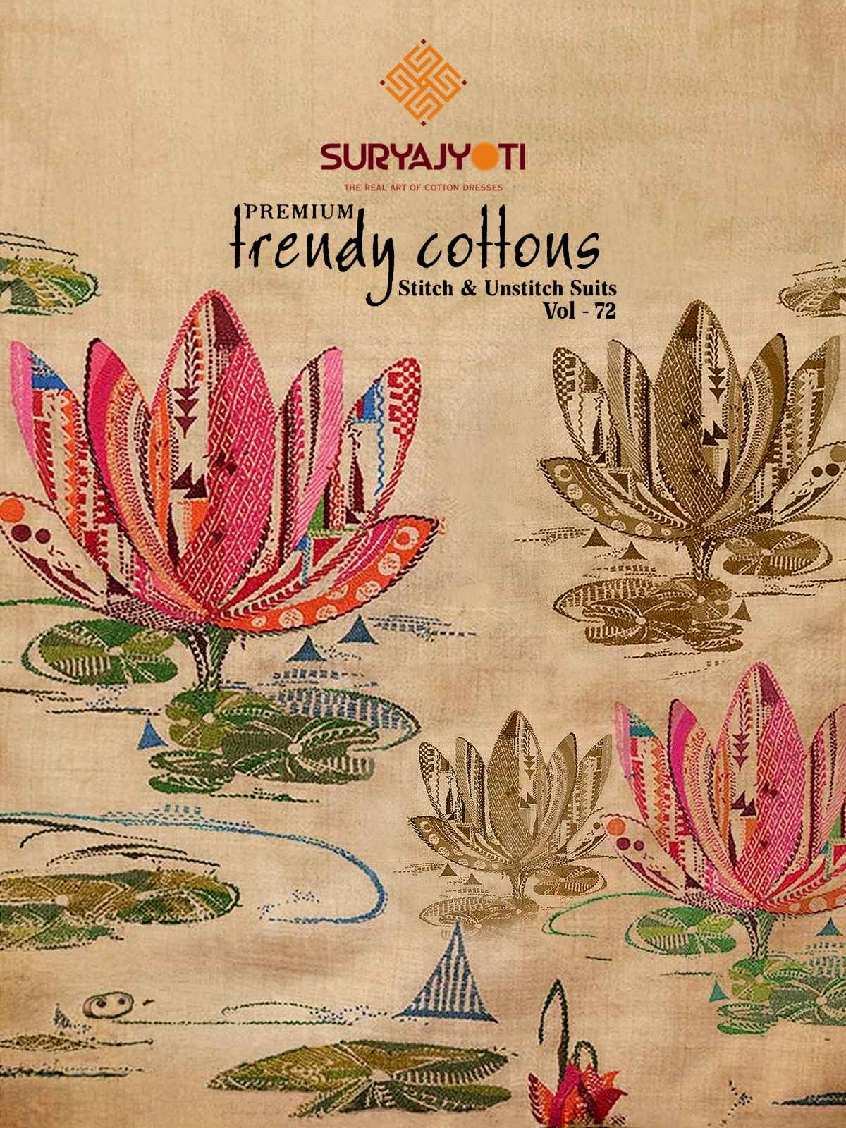 SURYAJYOTI TRENDY COTTON VOL-72 COTTON PRINTED READYMADE SUIT