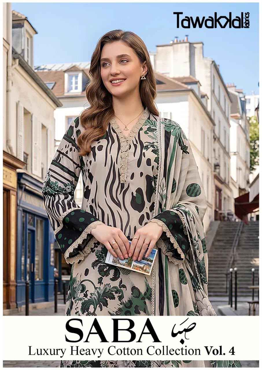 TAWAKKAL SABA LUXURY VOL-4 COTTON DRESS MATERIAL